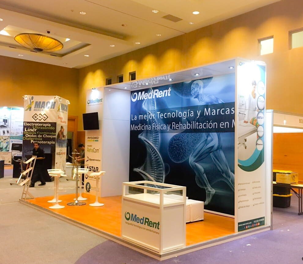 Diseño de Stand 6x3 Cabecera para Med Rent