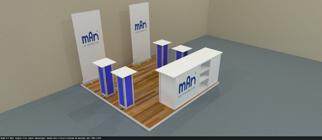 Diseño de Stand 3×3 para MAN en Roadshow Villahermosa, Mérida, Cancún, Playa del Carmen & Tuxla Gutierrez 2020