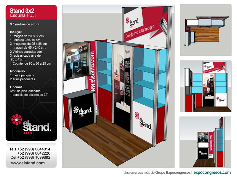 Stand 3×2 Esquina Fuji